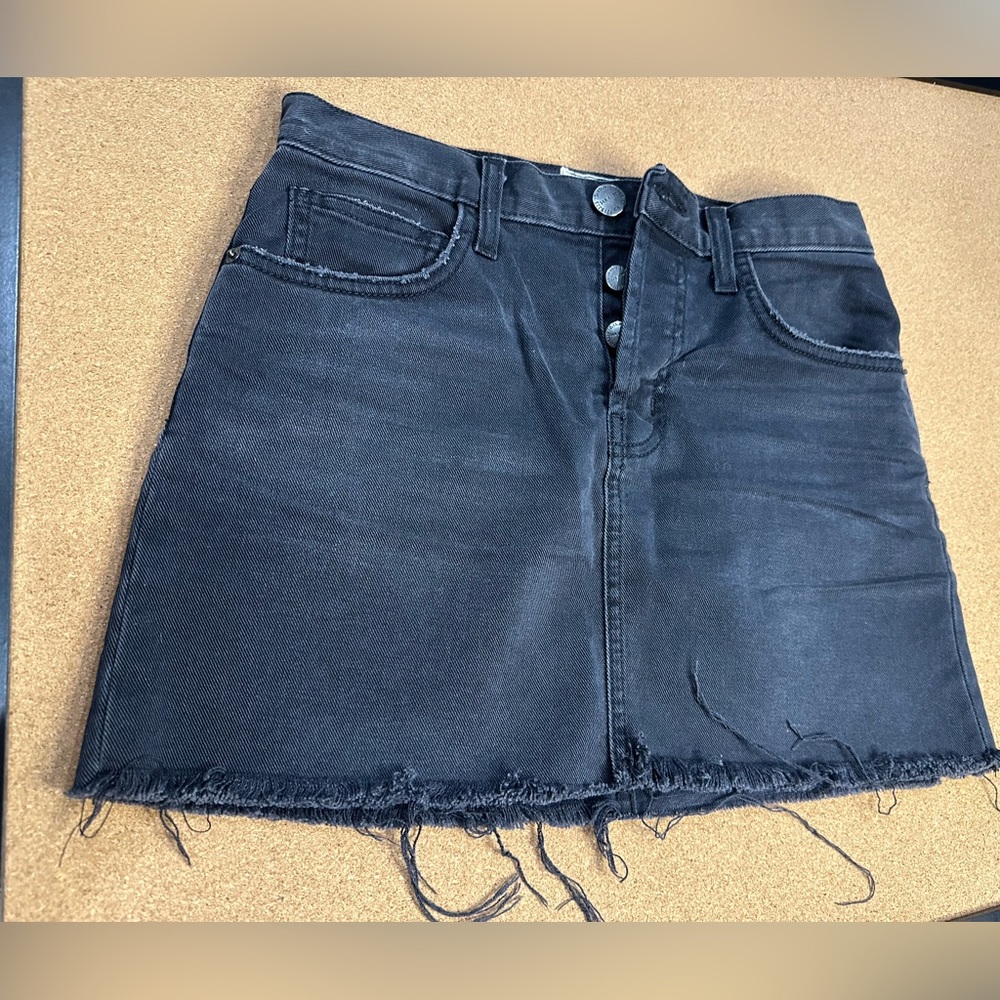 CURRENT/Elliott black denim mini skirt